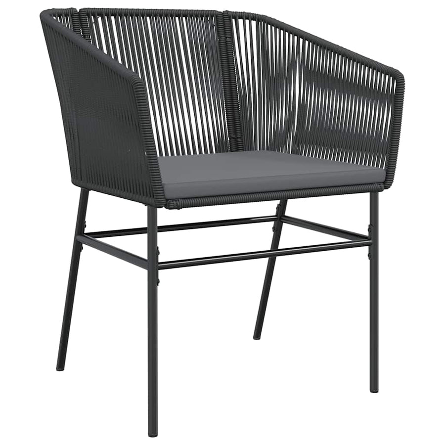 5-Delige Tuinset Met Kussens Poly Rattan Glas 4 140 x 70 x 74 cm Zwart