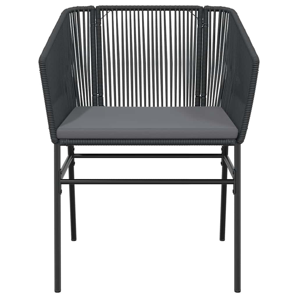 5-Delige Tuinset Met Kussens Poly Rattan Glas 4 160 x 80 x 74 cm Zwart