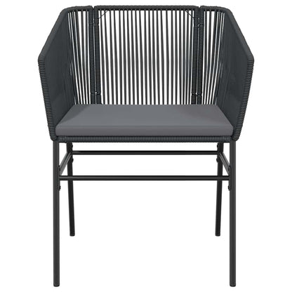 5-Delige Tuinset Met Kussens Poly Rattan Glas 4 160 x 80 x 74 cm Zwart