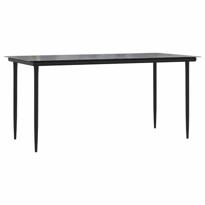 5-Delige Tuinset Met Kussens Poly Rattan Glas 4 160 x 80 x 74 cm Zwart