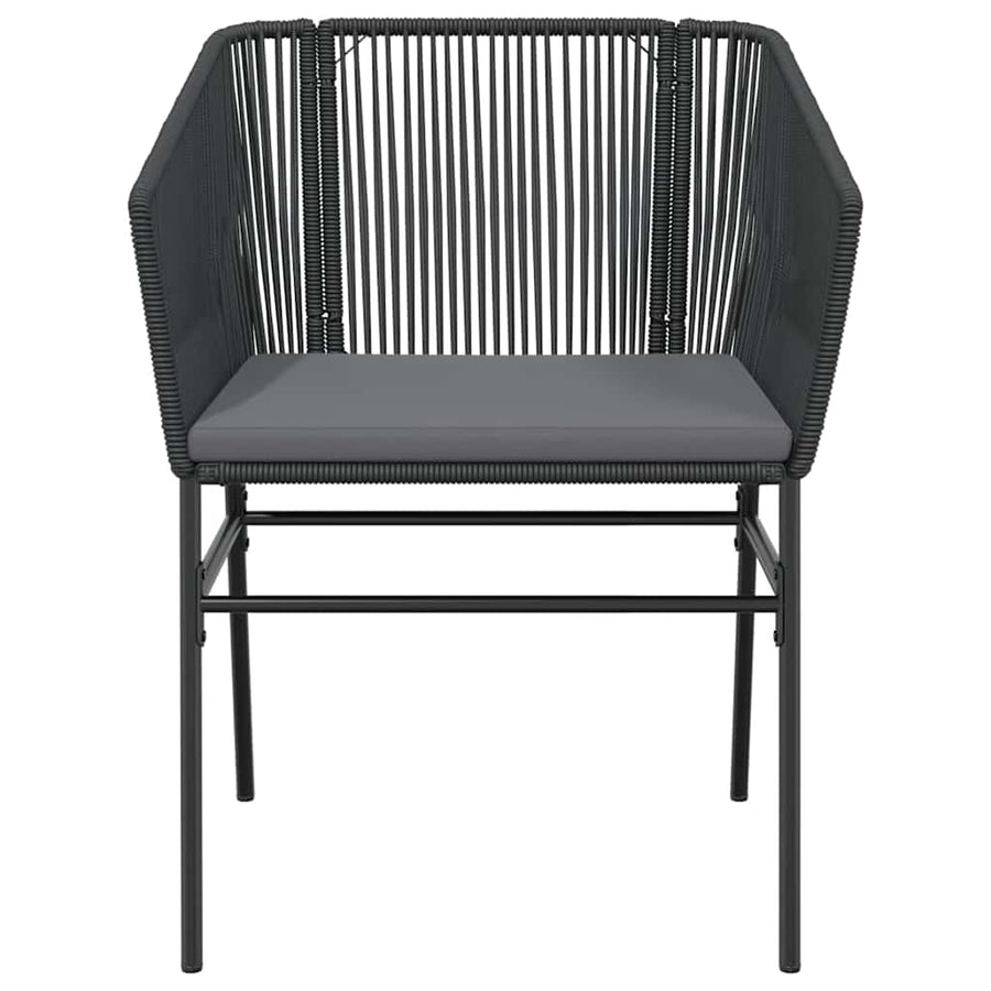 7-Delige Tuinset Met Kussens Poly Rattan Glas 6 160 x 80 x 74 cm Zwart