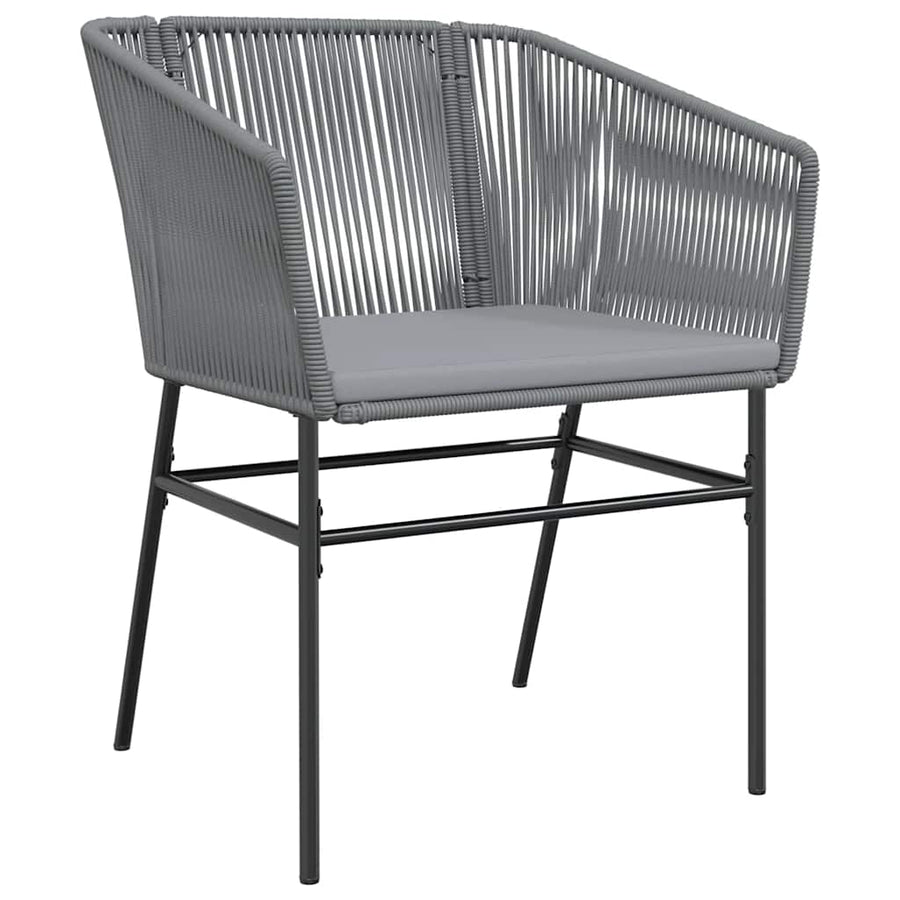 5-Delige Tuinset Met Kussens Poly Rattan Glas 4 80 x 80 x 74 cm Grijs