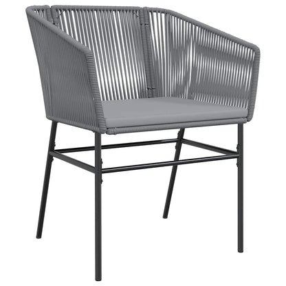 5-Delige Tuinset Met Kussens Poly Rattan Glas 4 140 x 70 x 74 cm Grijs