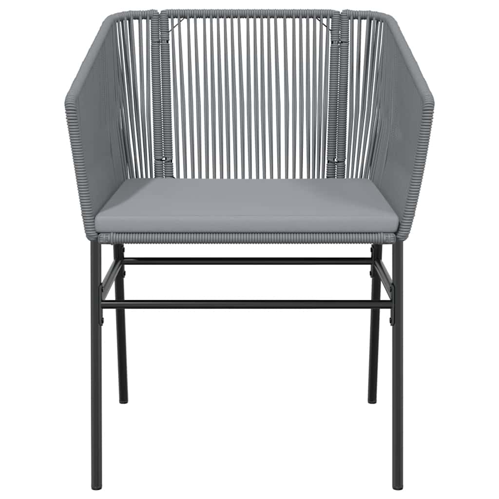 7-Delige Tuinset Met Kussens Poly Rattan Glas 6 200 x 100 x 74 cm Grijs
