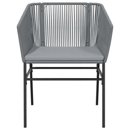 7-Delige Tuinset Met Kussens Poly Rattan Glas 6 200 x 100 x 74 cm Grijs