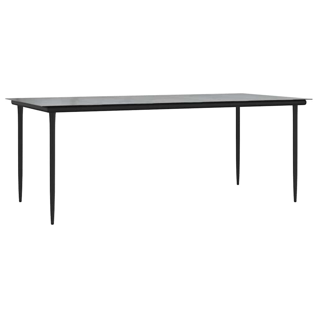 7-Delige Tuinset Met Kussens Poly Rattan Glas 6 200 x 100 x 74 cm Grijs