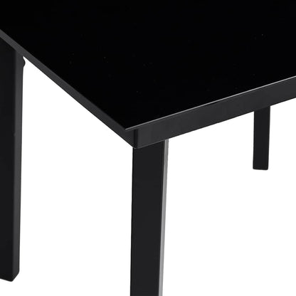 5-Delige Tuinset Met Kussens Poly Rattan Glas 4 80 x 80 x 74 cm Zwart