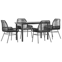 5-Delige Tuinset Met Kussens Poly Rattan Glas 4 140 x 70 x 74 cm Zwart