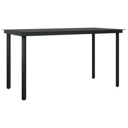5-Delige Tuinset Met Kussens Poly Rattan Glas 4 140 x 70 x 74 cm Zwart