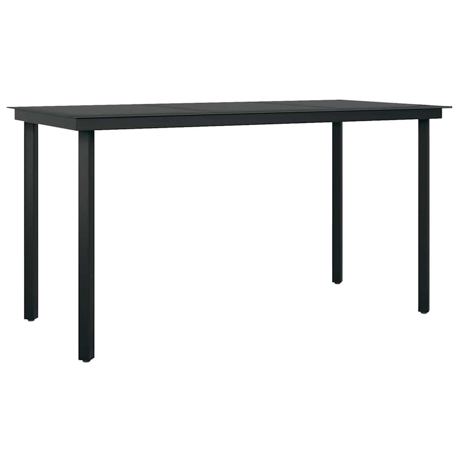 5-Delige Tuinset Met Kussens Poly Rattan Glas 4 140 x 70 x 74 cm Zwart