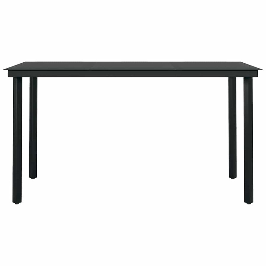 5-Delige Tuinset Met Kussens Poly Rattan Glas 4 140 x 70 x 74 cm Zwart