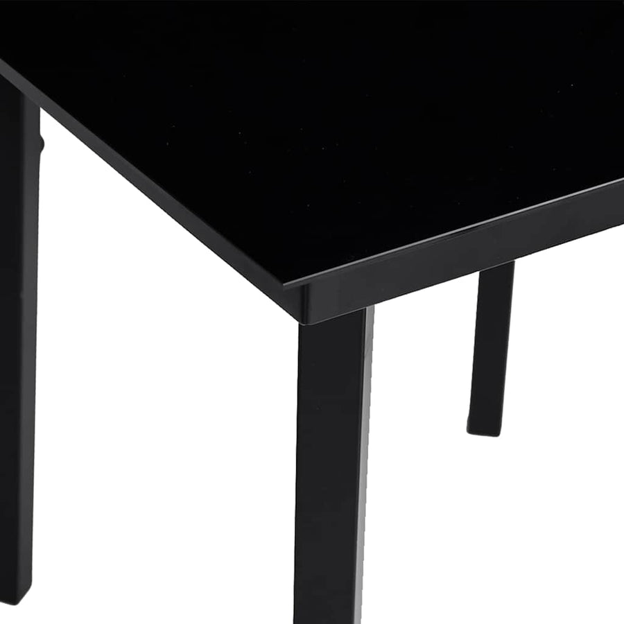 5-Delige Tuinset Met Kussens Poly Rattan Glas 4 140 x 70 x 74 cm Zwart