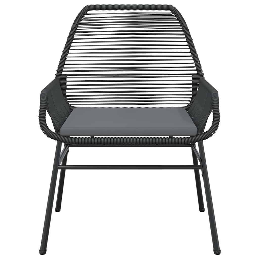 5-Delige Tuinset Met Kussens Poly Rattan Glas 4 160 x 80 x 74 cm Zwart