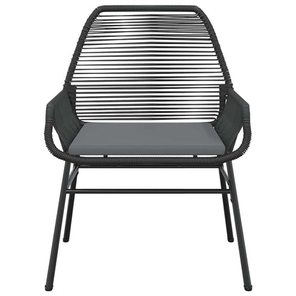 5-Delige Tuinset Met Kussens Poly Rattan Glas 4 160 x 80 x 74 cm Zwart