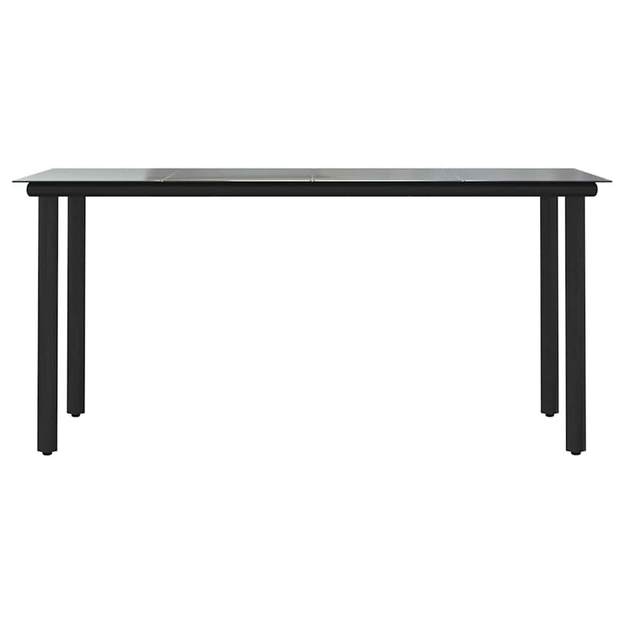 5-Delige Tuinset Met Kussens Poly Rattan Glas 4 160 x 80 x 74 cm Zwart