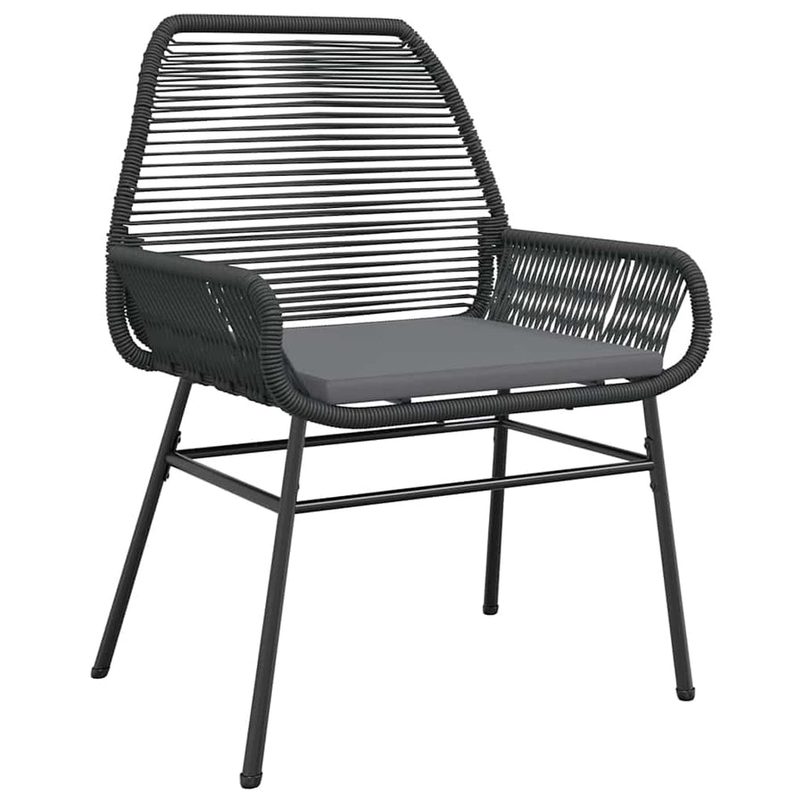 9-Delige Tuinset Met Kussens Poly Rattan Glas 8 200 x 100 x 74 cm Zwart