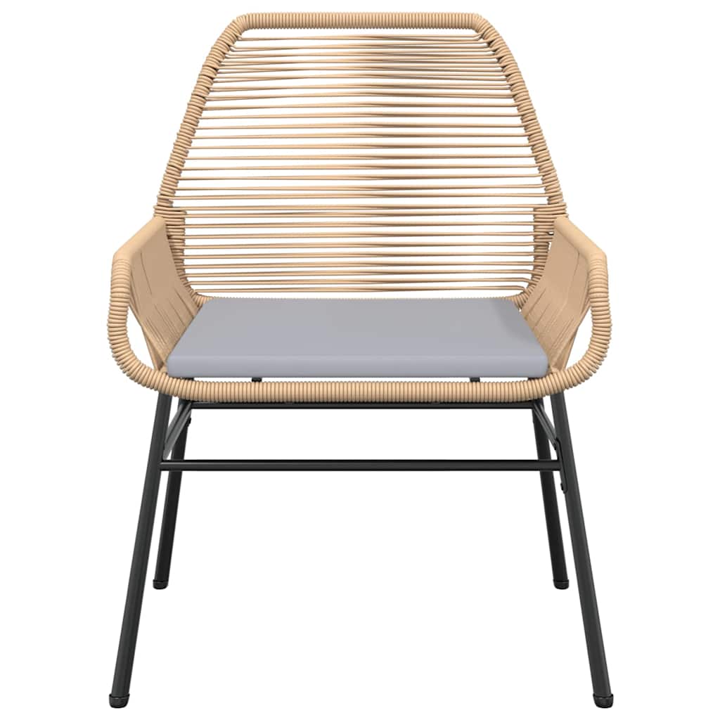 5-Delige Tuinset Met Kussens Poly Rattan Glas 4 80 x 80 x 74 cm Bruin