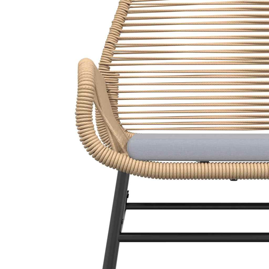 9-Delige Tuinset Met Kussens Poly Rattan Glas 8 200 x 100 x 74 cm Bruin