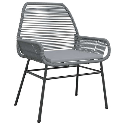 5-Delige Tuinset Met Kussens Poly Rattan Glas 4 80 x 80 x 74 cm Grijs