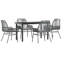 5-Delige Tuinset Met Kussens Poly Rattan Glas 4 140 x 70 x 74 cm Grijs