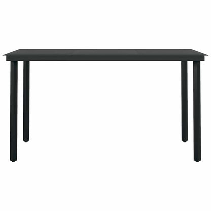 5-Delige Tuinset Met Kussens Poly Rattan Glas 4 140 x 70 x 74 cm Grijs