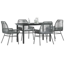 5-Delige Tuinset Met Kussens Poly Rattan Glas 4 140 x 70 x 74 cm Grijs