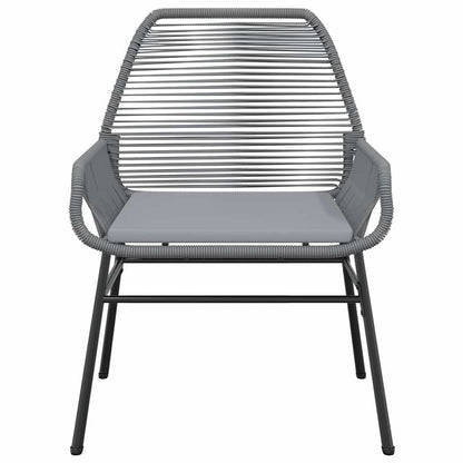 5-Delige Tuinset Met Kussens Poly Rattan Glas 4 160 x 80 x 74 cm Grijs