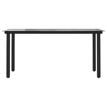 5-Delige Tuinset Met Kussens Poly Rattan Glas 4 160 x 80 x 74 cm Grijs