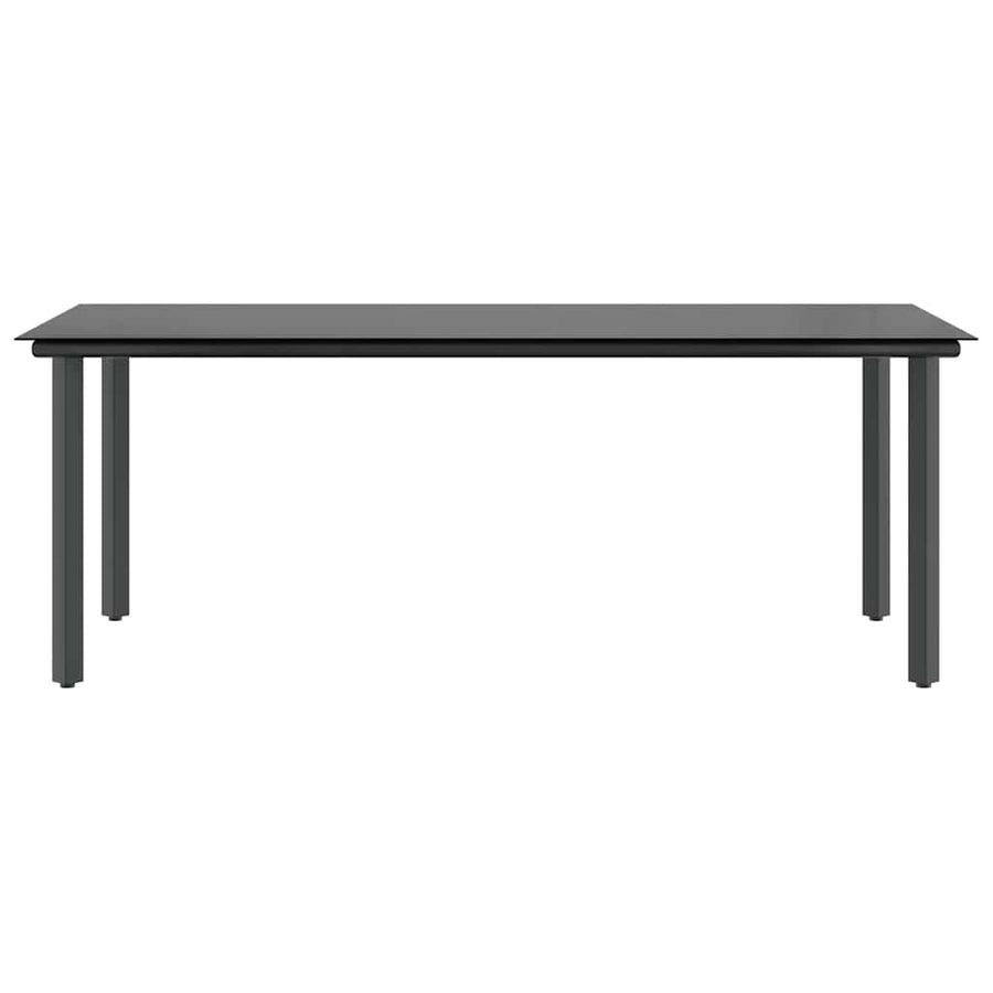 7-Delige Tuinset Met Kussens Poly Rattan Glas 6 200 x 100 x 74 cm Grijs