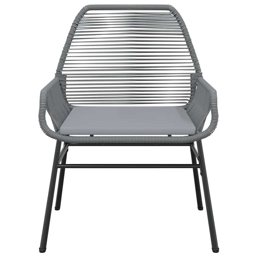 9-Delige Tuinset Met Kussens Poly Rattan Glas 8 200 x 100 x 74 cm Grijs