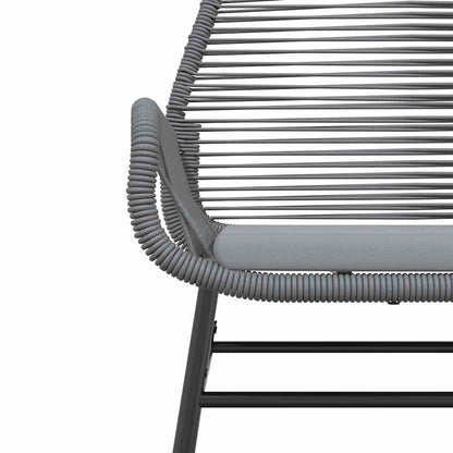 9-Delige Tuinset Met Kussens Poly Rattan Glas 8 200 x 100 x 74 cm Grijs