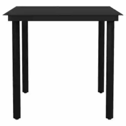 5-delige Tuinset poly rattan glas bruin