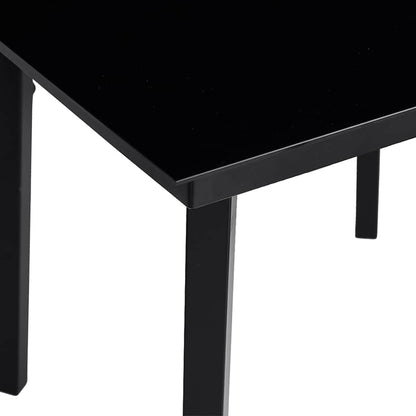 5-Delige Tuinset Met Kussens Poly Rattan Glas 4 140 x 70 x 74 cm Zwart en donkergrijs