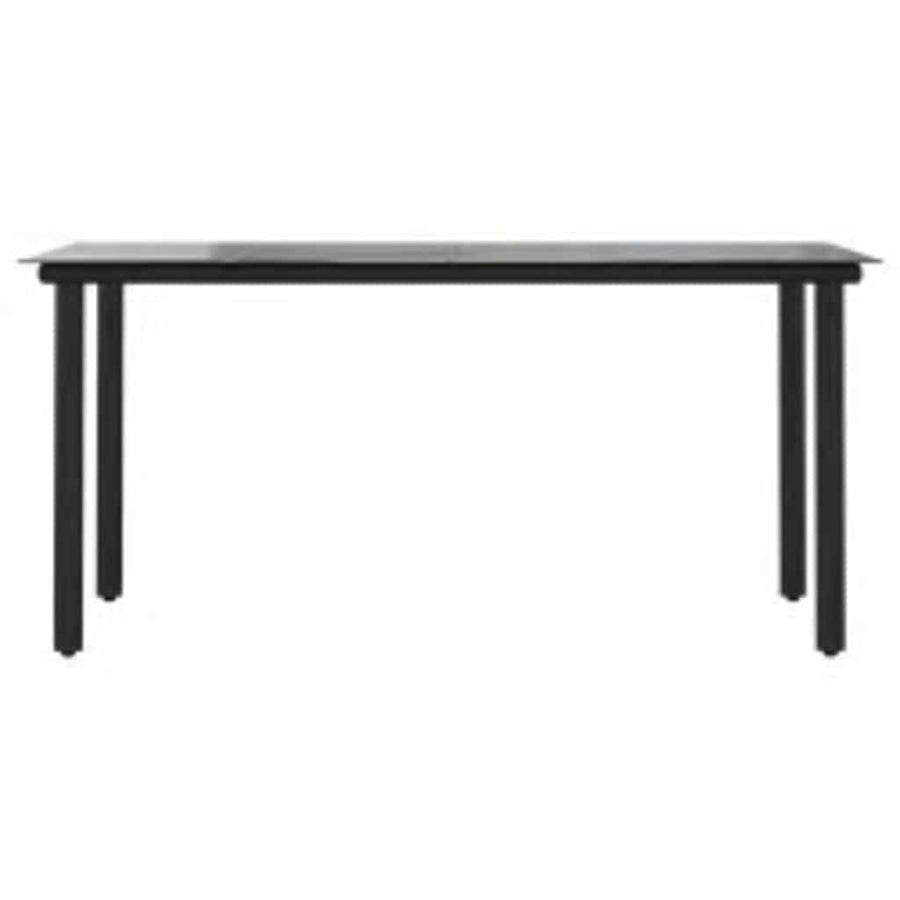 5-Delige Tuinset Met Kussens Poly Rattan Glas 4 160 x 80 x 74 cm Bruin en crèmewit