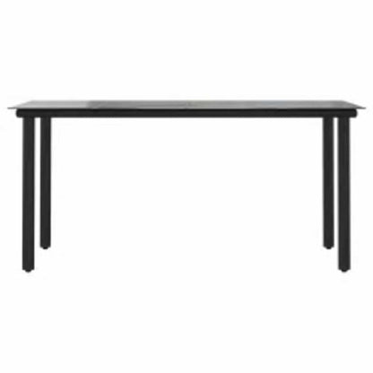 7-Delige Tuinset Met Kussens Poly Rattan Glas 6 160 x 80 x 74 cm Bruin en crèmewit