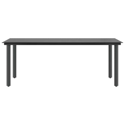 9-Delige Tuinset Met Kussens Poly Rattan Glas 8 200 x 100 x 74 cm Bruin en crèmewit