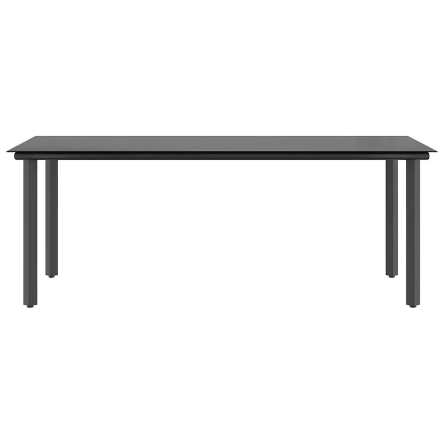 9-Delige Tuinset Met Kussens Poly Rattan Glas 8 200 x 100 x 74 cm Bruin en crèmewit
