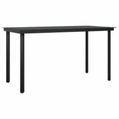 5-Delige Tuinset Met Kussens Poly Rattan Glas 4 140 x 70 x 74 cm Zwart