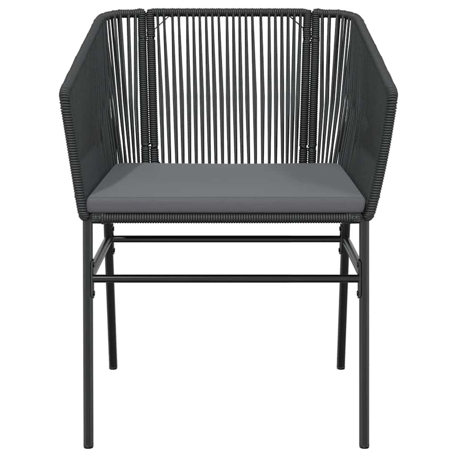5-Delige Tuinset Met Kussens Poly Rattan Glas 4 140 x 70 x 74 cm Zwart