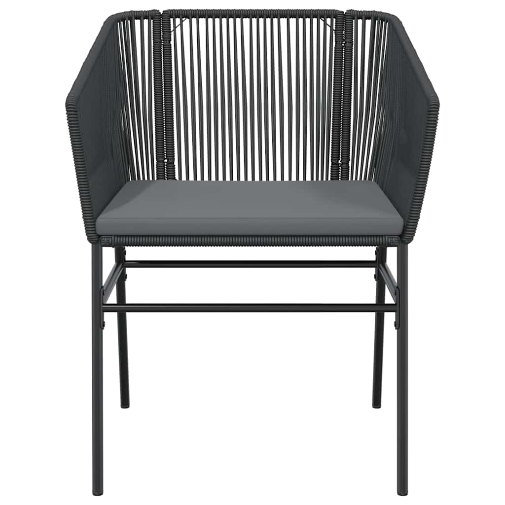 5-Delige Tuinset Met Kussens Poly Rattan Glas 4 160 x 80 x 74 cm Zwart