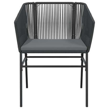 5-Delige Tuinset Met Kussens Poly Rattan Glas 4 160 x 80 x 74 cm Zwart