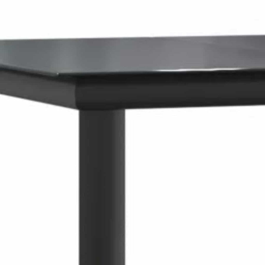 7-Delige Tuinset Met Kussens Poly Rattan Glas 6 160 x 80 x 74 cm Zwart