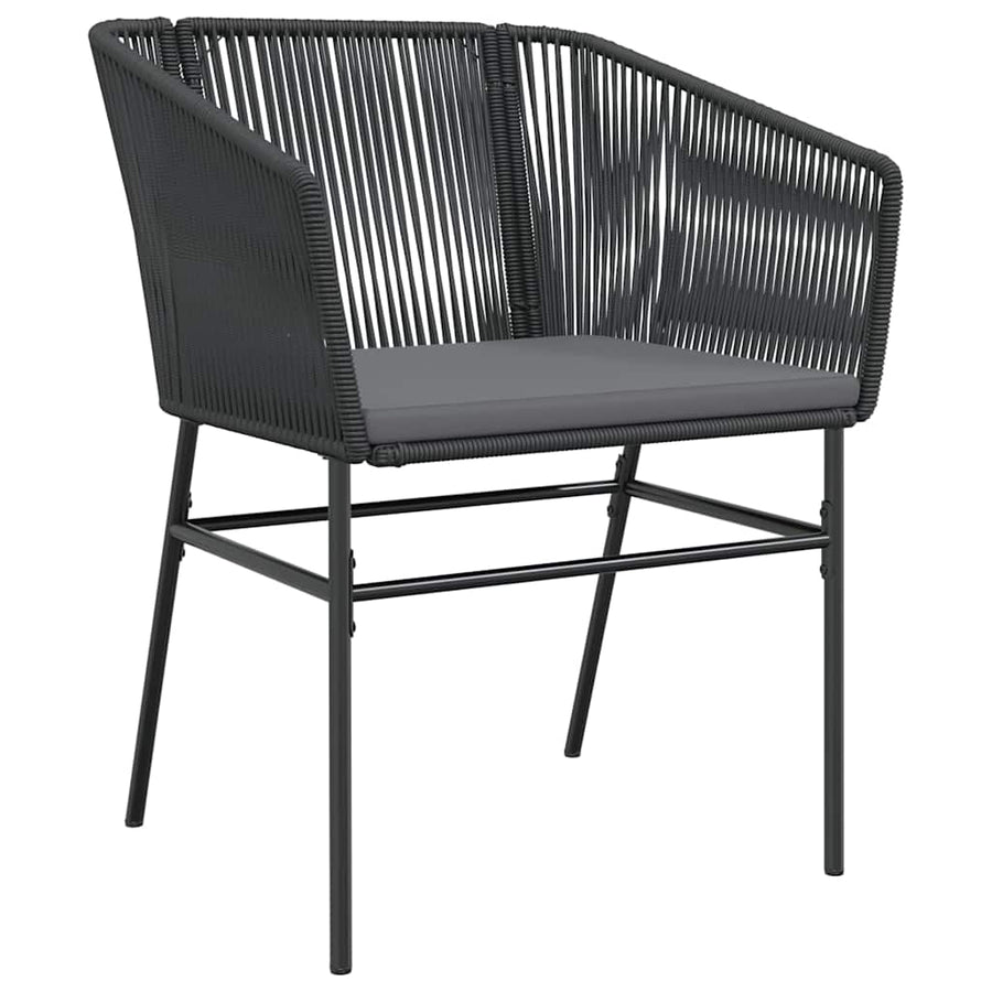 7-Delige Tuinset Met Kussens Poly Rattan Glas 6 200 x 100 x 74 cm Zwart