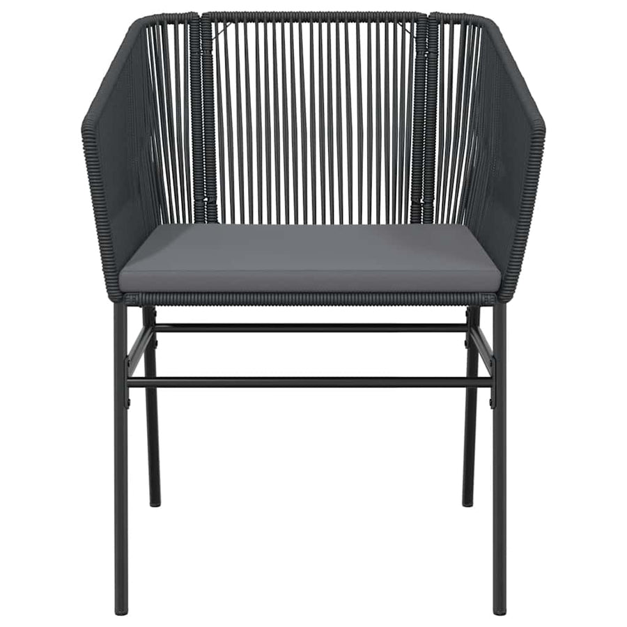 7-Delige Tuinset Met Kussens Poly Rattan Glas 6 200 x 100 x 74 cm Zwart