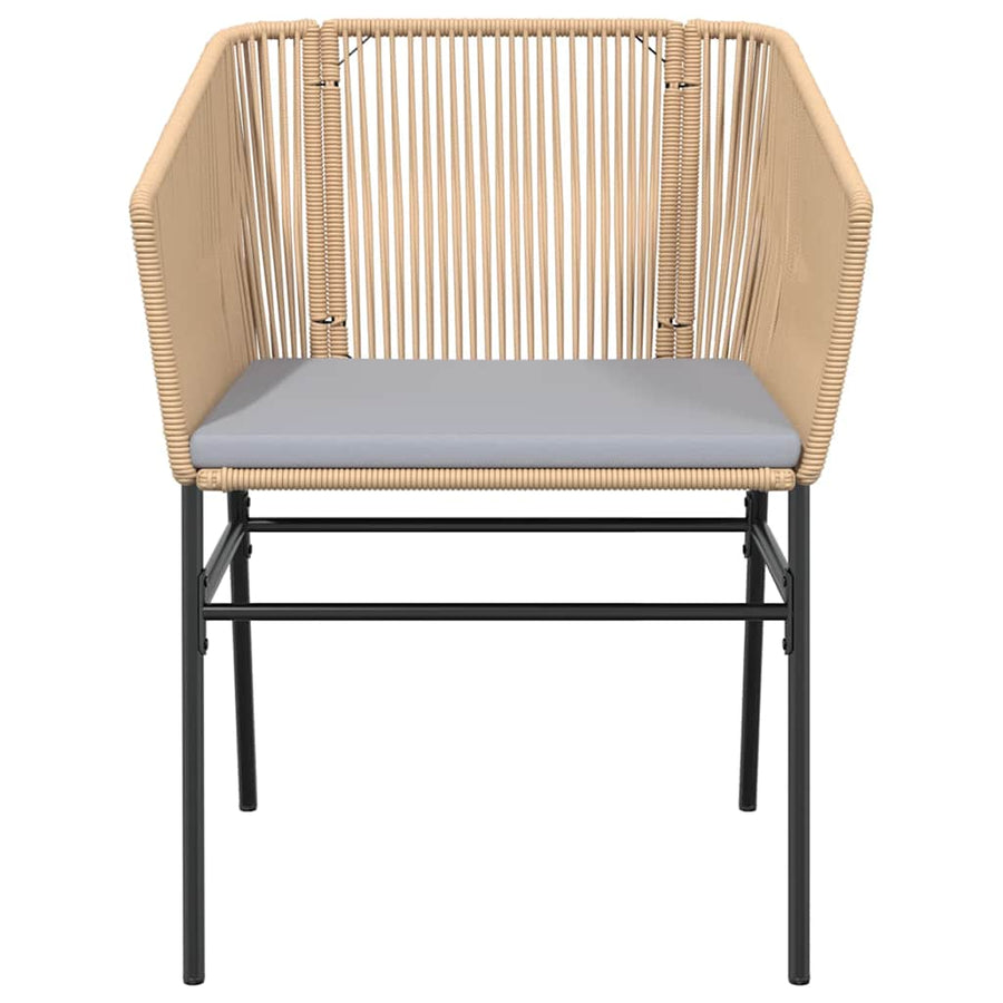 5-Delige Tuinset Met Kussens Poly Rattan Glas 4 80 x 80 x 74 cm Bruin