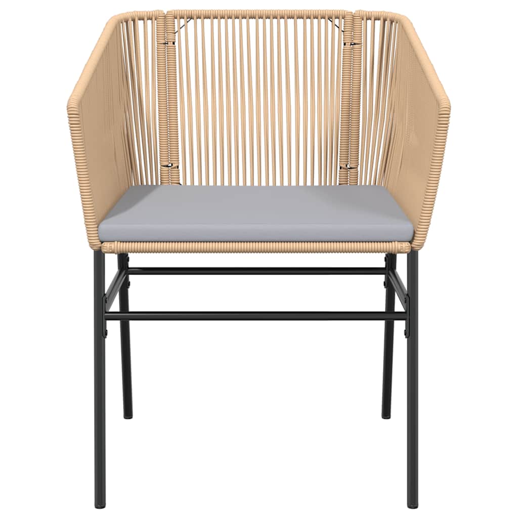 5-Delige Tuinset Met Kussens Poly Rattan Glas 4 140 x 70 x 74 cm Bruin