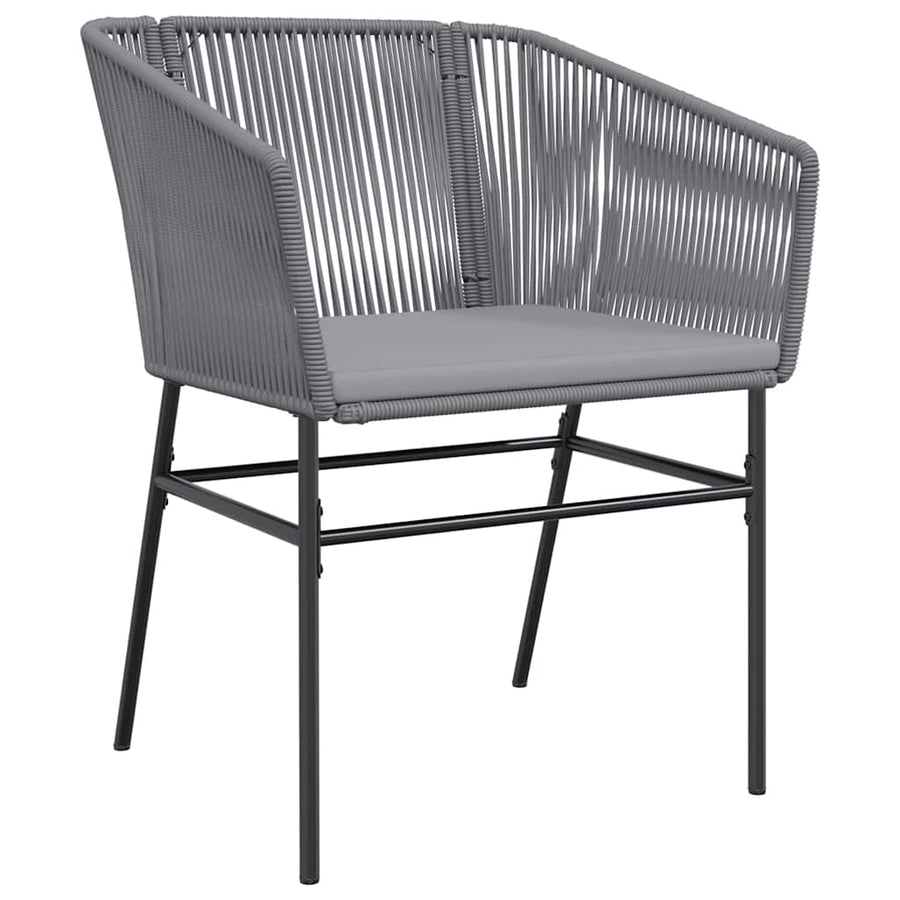 5-Delige Tuinset Met Kussens Poly Rattan Glas 4 80 x 80 x 74 cm Grijs