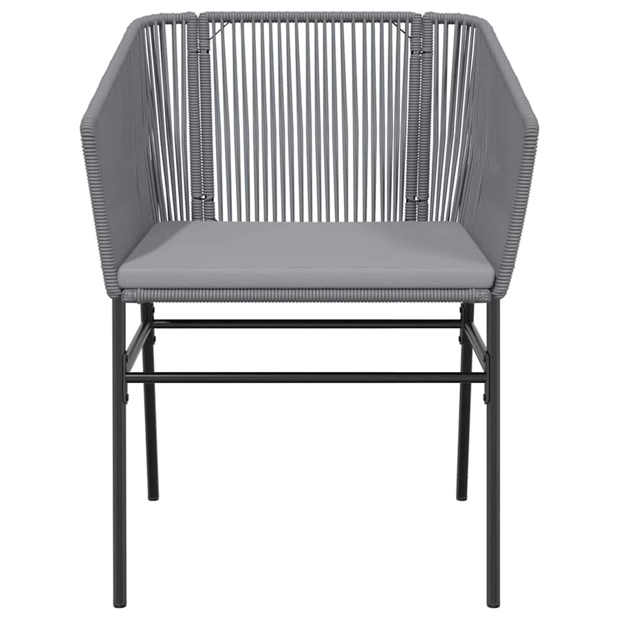 5-Delige Tuinset Met Kussens Poly Rattan Glas 4 80 x 80 x 74 cm Grijs