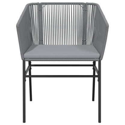 5-Delige Tuinset Met Kussens Poly Rattan Glas 4 140 x 70 x 74 cm Grijs