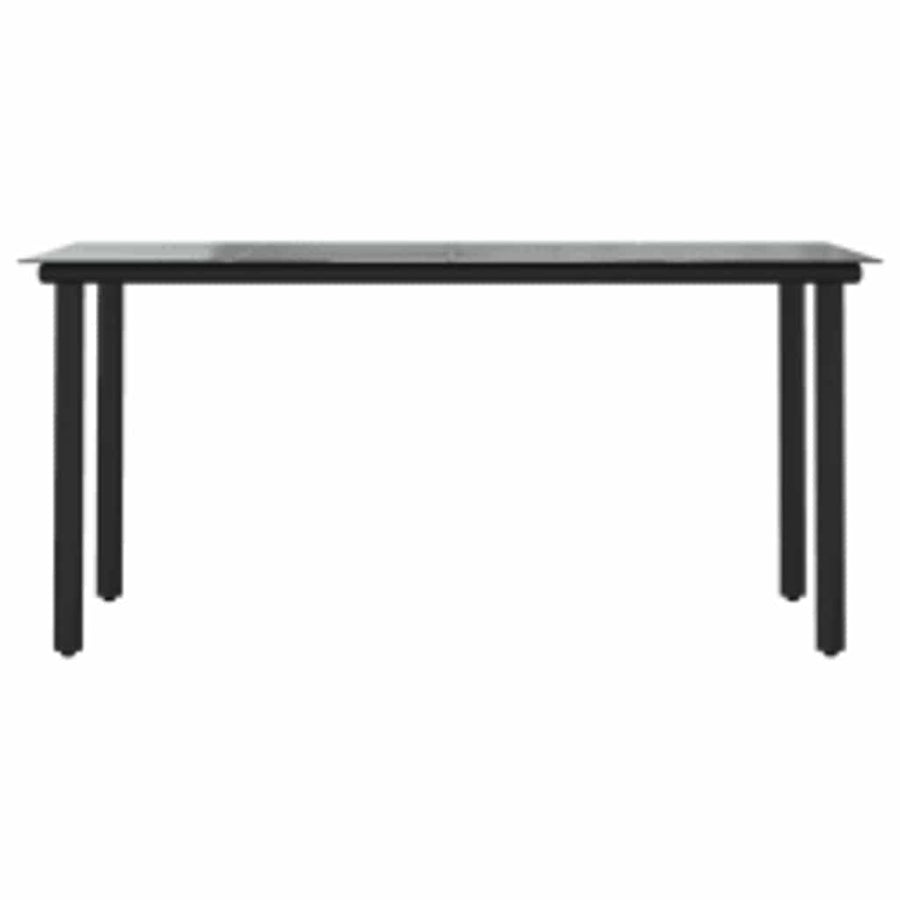 5-Delige Tuinset Met Kussens Poly Rattan Glas 4 160 x 80 x 74 cm Grijs